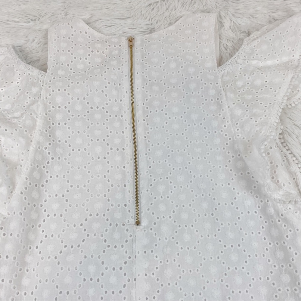 Forever 21 cold shoulder eyelet a-line dress white - Picture 8 of 8